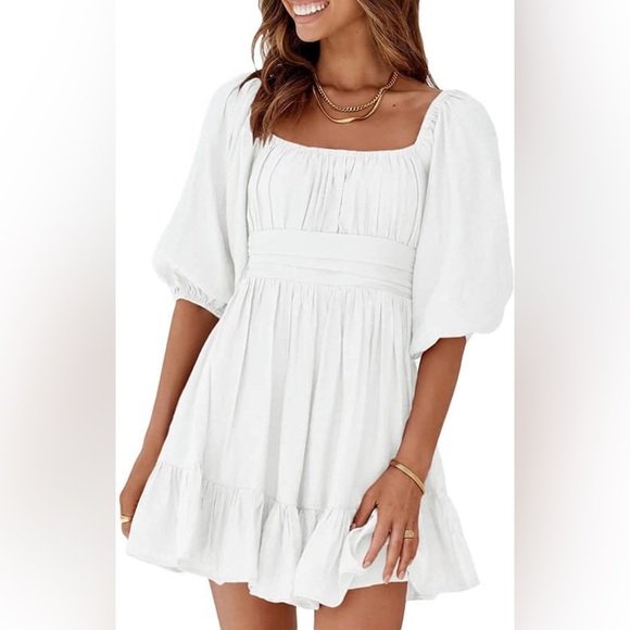 Dresses & Skirts - Dokotoo White Tie Backless Dress. Size Large.